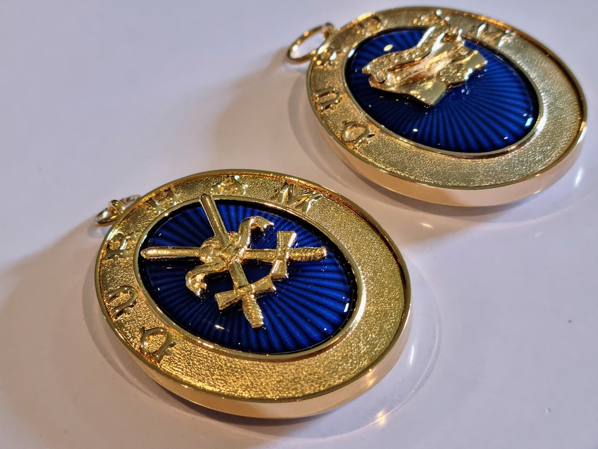 Gioiello Per Collare Massonico – Artigianato Provinciale Passato Rank In Metallo Con Placcatura Oro, Finitura Liscia