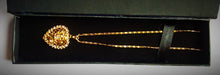 Load image into Gallery viewer, 18K Gold Plated Heart/Rose Necklace