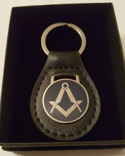 Load image into Gallery viewer, Masonic Leather Key Ring
