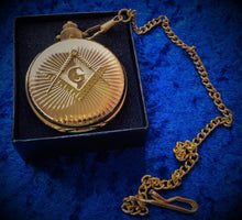 Load image into Gallery viewer, Full Hunter Masonic Pocket Watch