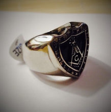 Load image into Gallery viewer, Stainless Steel Masonic Ring With CZ