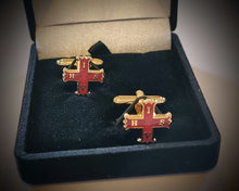 Load image into Gallery viewer, Red Cross of Constantine cufflinks
