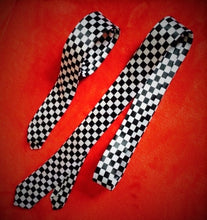 Load image into Gallery viewer, Black &amp; White Chequered Tie
