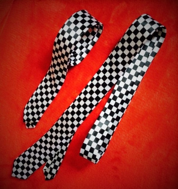 Black & White Chequered Tie