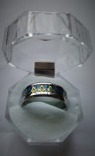 Load image into Gallery viewer, Wedding Band Style Ring (Blue and Gold)
