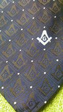 Load image into Gallery viewer, Blue &amp; Black Masonic Tie
