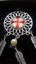Load image into Gallery viewer, Knights Templar Themed Dream Catcher Pendant
