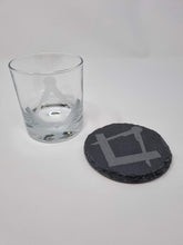 Load image into Gallery viewer, Etched glass and coaster set
